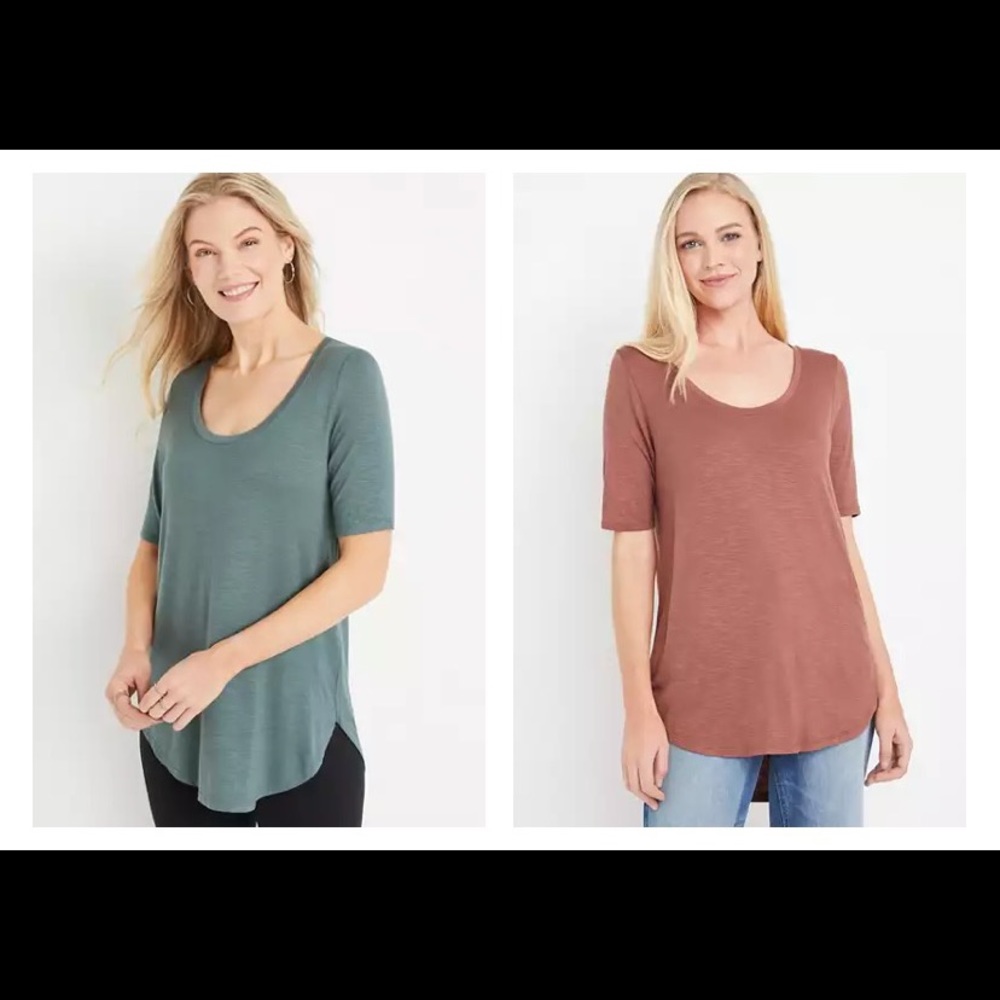 24/7 Flawless Solid Tunic Tee/set of 4
